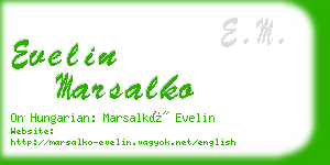 evelin marsalko business card